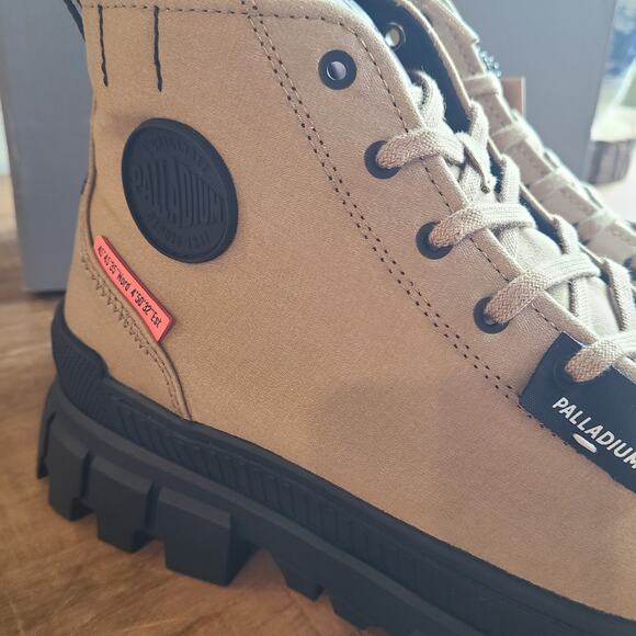 PALLADIUM Womens Revolt Hi Tx Olive Brown Sz 10 Chunky Combat Platform Boot NEW - Picture 2 of 8